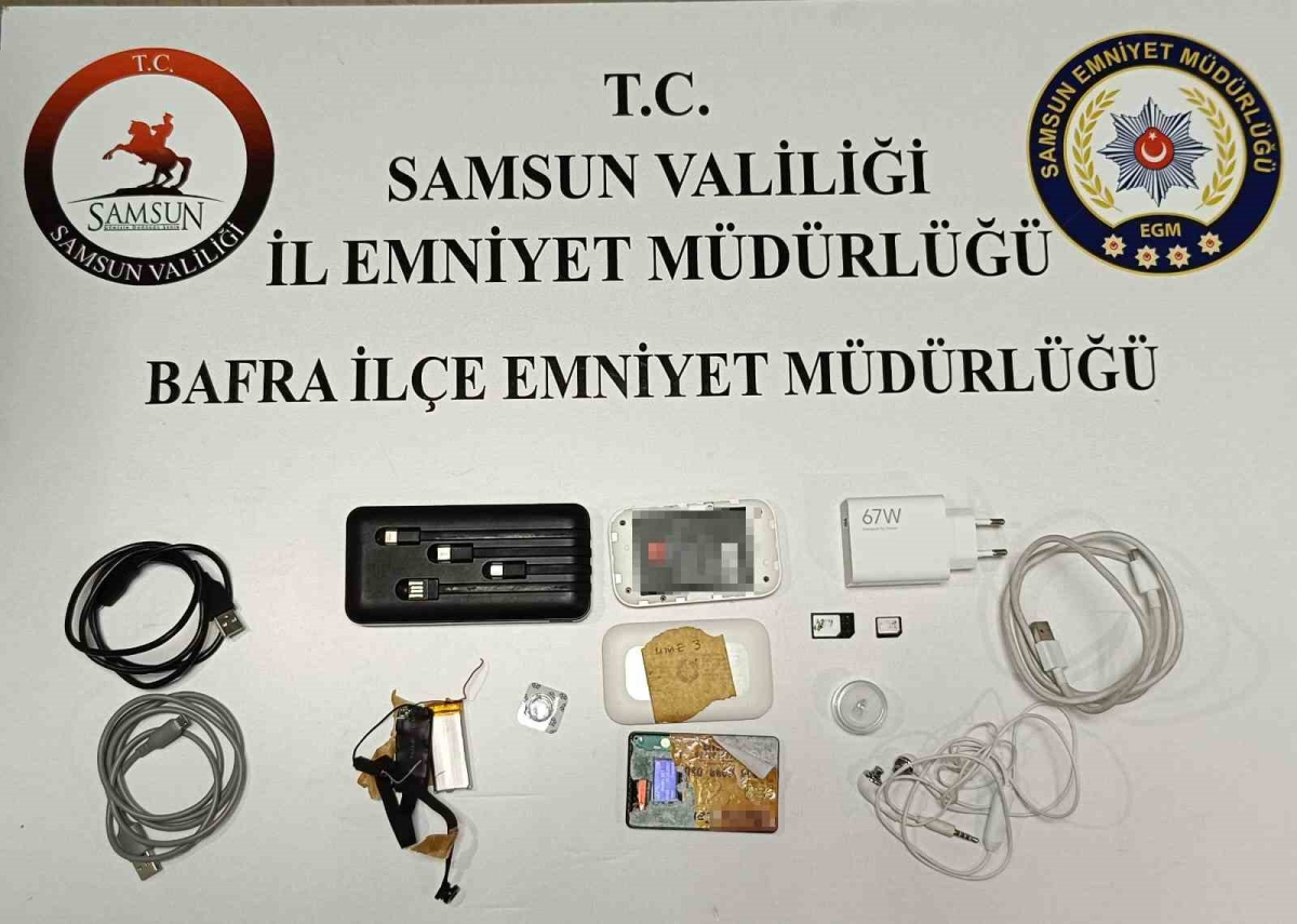 Samsun’da polis ehliyet sınavı için kiralanan kopya düzeneği ele geçirdi