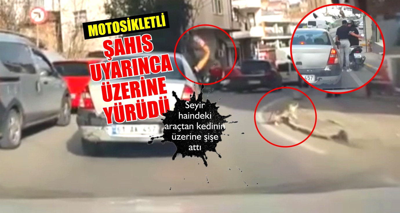 MOTOSİKLETLİ ŞAHIS UYARINCA ÜZERİNE YÜRÜDÜ