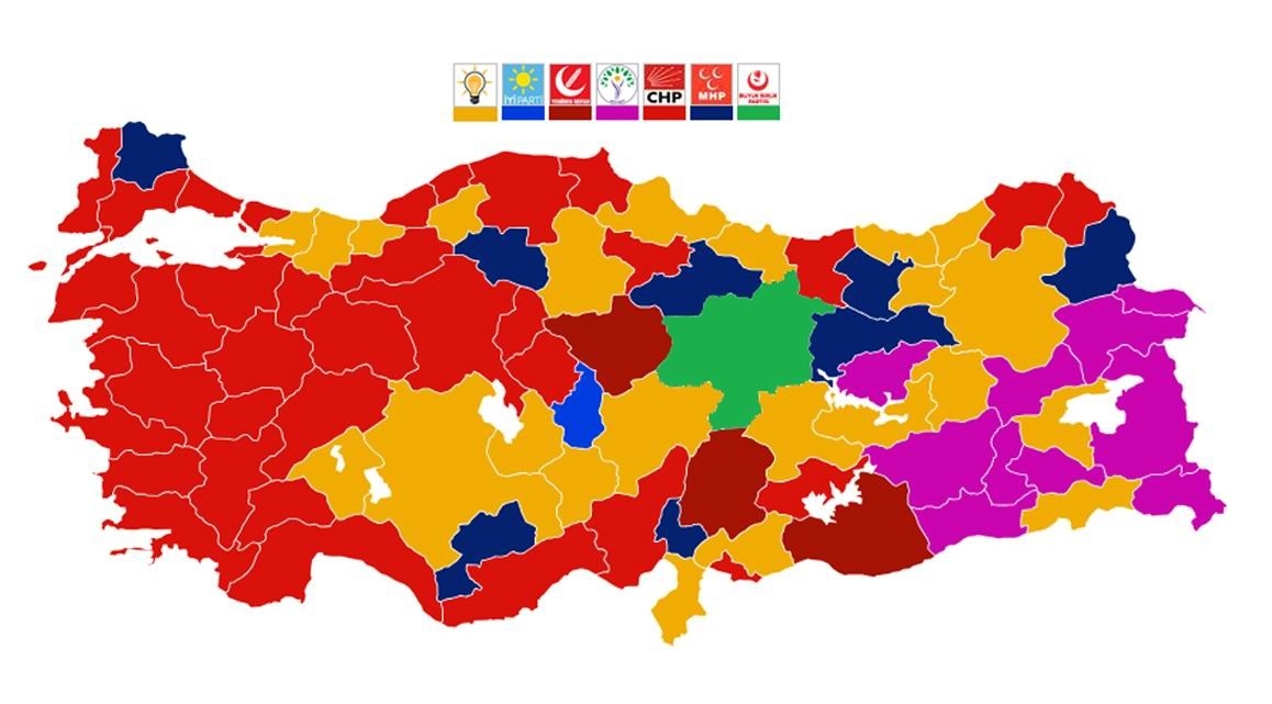 Samsun’da 17 ilçe, 6 parti ve 1 bağımsız aday arasında dağıldı