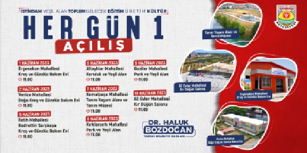 Tarsus Belediyesi’nden “her gün 1 açılış”