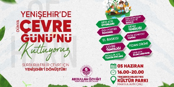 Yenişehir Dünya Çevre Günü etkinlikleriyle farkındalık yaratacak