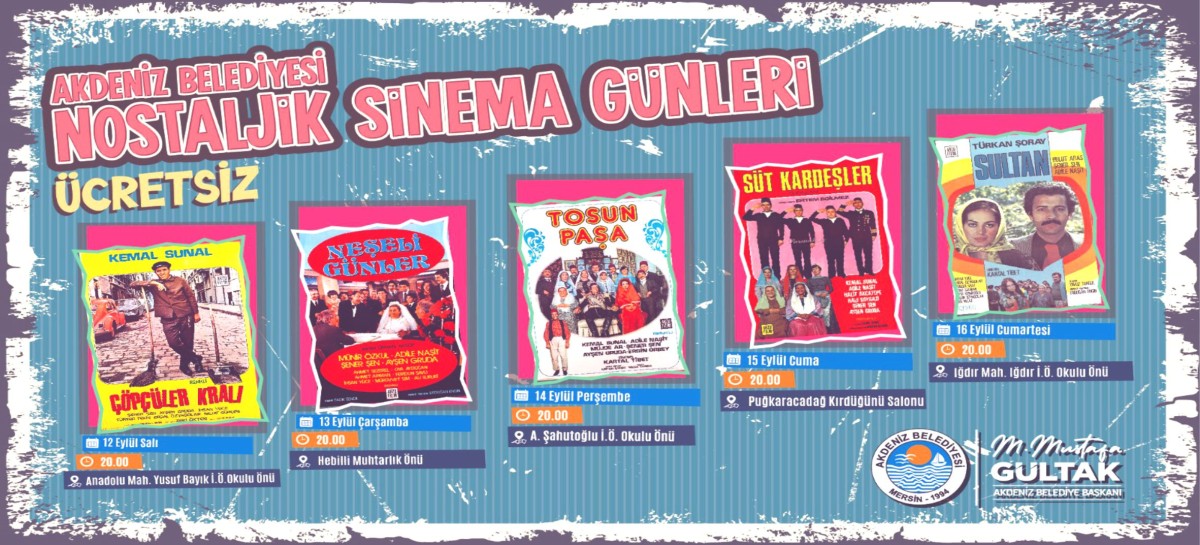 AKDENİZ’DE AÇIK HAVA SİNEMA GÜNLERİ BAŞLIYOR
