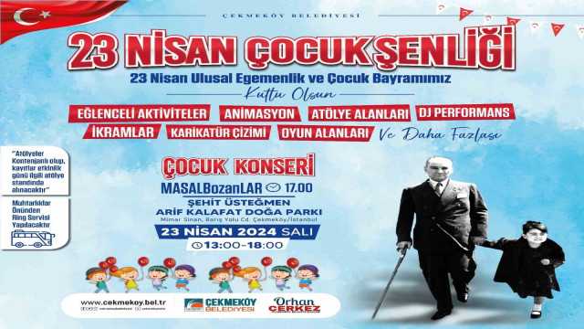 Çekmeköy Belediyesi’nden 23 Nisan çocuk şenliği sürprizi