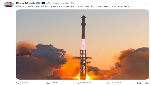 Elon Musk: ”Roketleri birbirimize değil, yıldızlara göndermeliyiz”