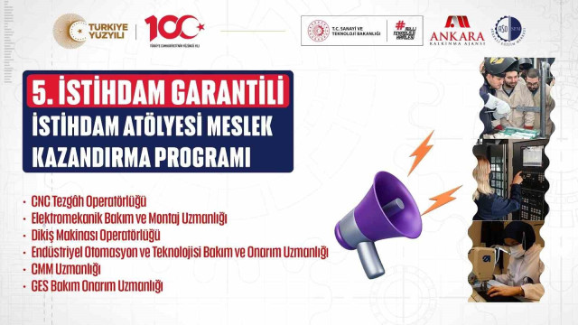 5. İstihdam Atölyesi Meslek Kazandırma Programı başvuruları başladı