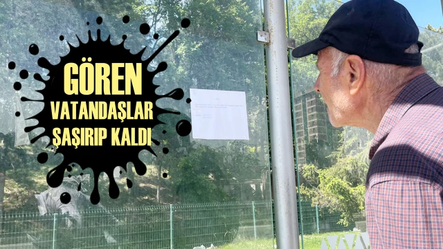 EVLENMEK İÇİN DURAĞA İLAN ASTI