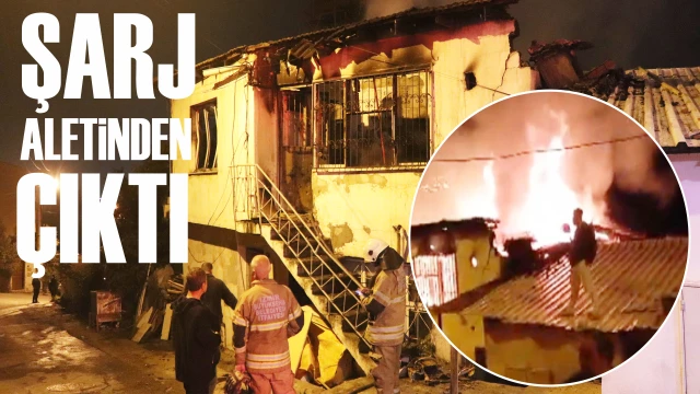 İKİ KATLI EV ALEV ALEV YANDI