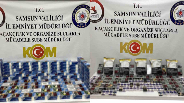 Samsun’da 37 bin 180 adet makaron ele geçirildi
