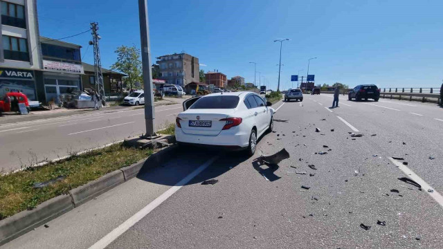 Sinop’ta araç büyükbaş hayvana çarptı