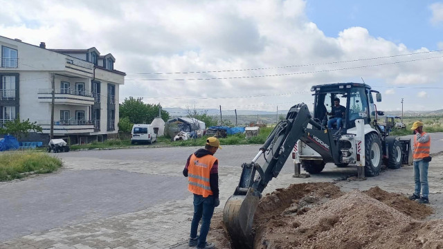 Ürgüp’te doğalgaz çalışmaları kaldığı yerden devam ediyor