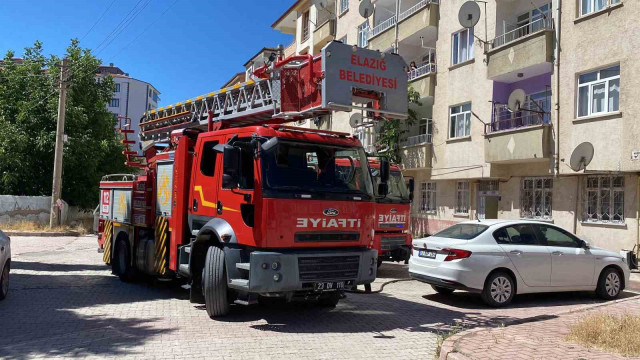 Elazığ’da binanın havalandırma boşluğunda yangın