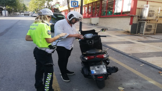 Manisa’da 55 motosiklet trafikten men edildi