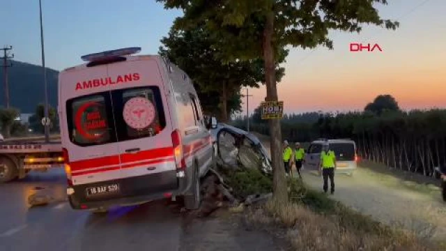 Bursa’da ambulans ile otomobil çarpıştı: 1 yaralı