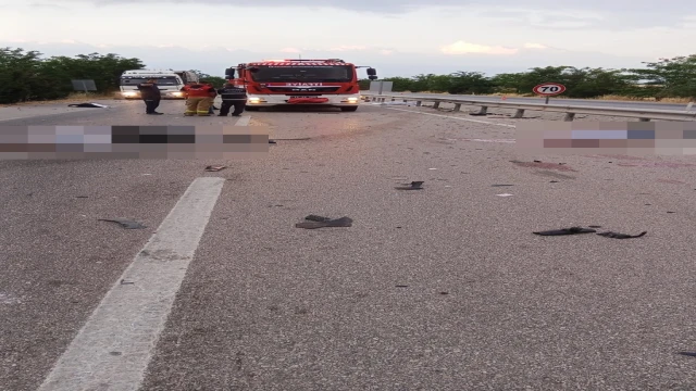 Emniyet şeridindeki TIR'a otomobil çarptı: 4 ölü