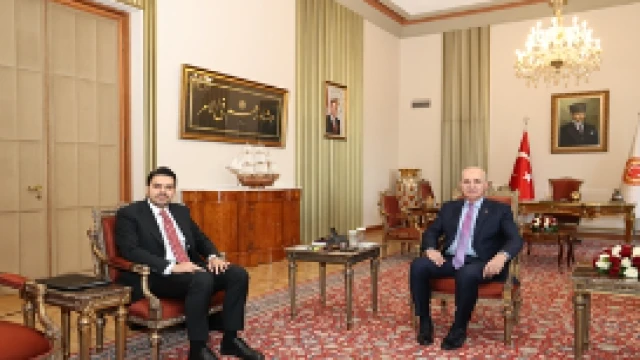 TBMM Başkanı Kurtulmuş, Abdullah Eren'i kabul etti