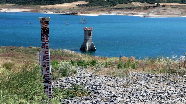 Tekirdağ'daki barajlarda doluluk oranı düştü, Naipköy dip seviyeyi gördü