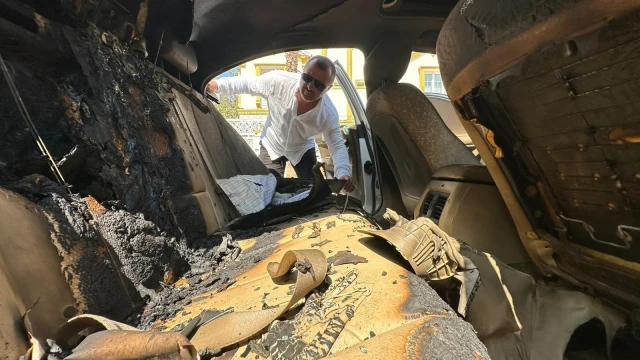 Antalya'da iş adamının lüks otomobiline saldırı